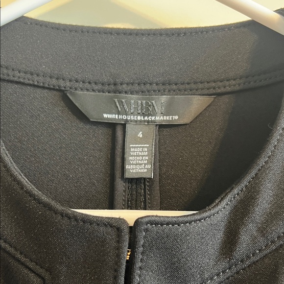 WHBM Elegant Black Blazer with Gold Accents Size 4 - Picture 4 of 6